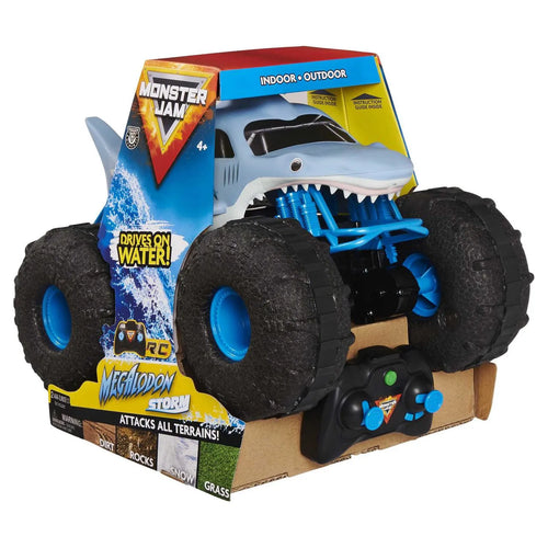 Carrinho Anfíbio de Controle Remoto Megalodon Ludii - Água & Terra